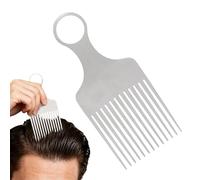 Púa de pelo de metal, peine ergonómico de aluminio, púa antideslizante para hombres, novio y familia, herramienta de peinado de cabello rizado para viajes, hogar, salón, uso en interiores, accesorio