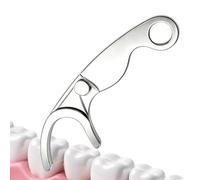 Púa de reutilizable de acero inoxidable | Soporte de portátil de metal de 6 x 2 cm con llavero | Palillos para el cuidado de los dientes, mantiene tu libre y limpia para