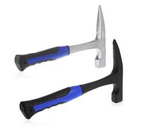 Púa de roca con punta plana, agarre de reducción de golpes, martillo estratigráfico geológico, caja de almacenamiento