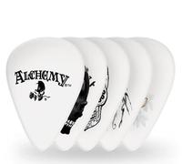 D'Addario Alchemy - Púas de celuloide para guitarra, sensación natural, tono cálido, colección Crypt, tamaño mediano, 0,70 mm, paquete de 10