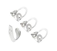 Púas de dedo para guitarra, plateadas, ajustables, de metal, para banjos, bajo, ukelele