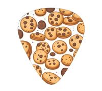 Púas de guitarra, 12 piezas de galletas WZYWHJ Cookies con chispas de chocolate, impresión cómoda, tono claro, grosor moderado, adecuado para guitarra y guitarra eléctrica