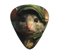 Púas de guitarra, 12 piezas de WZYWHJ Little Mouse con estampado de cornudo de tacto cómodo, tono claro, grosor moderado, adecuado para guitarra y guitarra eléctrica