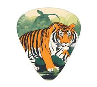 Púas de guitarra, 12 piezas, diseño de WZYWHJ Jungle Tigers Cub Prints de tacto cómodo, tono claro, grosor moderado, adecuado para guitarra y guitarra eléctrica
