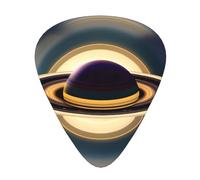 Púas de guitarra, 12 piezas, impresión WZYWHJ Beautiful Saturn, tacto cómodo, tono claro, grosor moderado, adecuado para guitarra y guitarra eléctrica