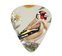 Púas de guitarra, 12 piezas, impresiones de jilguero WZYWHJ de tacto cómodo, tono claro, grosor moderado, adecuadas para guitarra y guitarra eléctrica