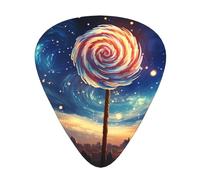 Púas de guitarra 12 piezas WZYWHJ Lollipop in the starry sky Printing comfortable feel clear tone moderado thickness suitable for guitar and electric guitar