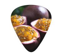 Púas de guitarra, 12 piezas WZYWHJ Sweet and Sour de maracuyá, impresión cómoda, tono claro, grosor moderado, adecuado para guitarra y guitarra eléctrica