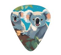 Púas de guitarra, 12 piezas WZYWHJ Two Happy Koalas, impresión cómoda, tono claro, grosor moderado, adecuado para guitarra y guitarra eléctrica