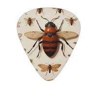 Púas de guitarra, 12 unidades, WZYWHJ Various insectos, impresión cómoda, tono claro, grosor moderado, adecuado para guitarra y guitarra eléctrica