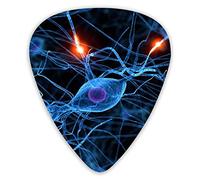 Púas de guitarra 3D Brain Cell Neuron Neurology Púas de ukelele 12 piezas, incluidas 0,46 mm 0,71 mm 0,96 mm