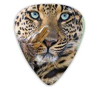 Púas de guitarra 3D Leopard Púas de ukelele de 12 piezas que incluyen 0,46 mm 0,71 mm 0,96 mm