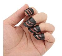 Púas de guitarra, 4 piezas de púas de pulgar Paquete de púas de dedo Protector de punta de dedo de guitarra Juego de púas de dedo de guitarra(NEGRO)
