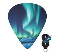 Púas de guitarra, 6 piezas personalizadas con estuche, púas de guitarra Northern Lights