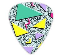 Púas de guitarra 80s 90s Diseño de estilo de moda Púas de guitarra 12 piezas Púas de ukelele que incluyen 0,46 mm 0,71 mm 0,96 mm