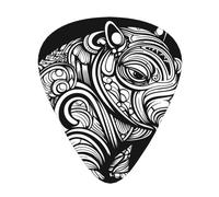 Púas de guitarra abstractas Hippopotamus en tres grosores diferentes, adecuadas para guitarras eléctricas y guitarristas de banda