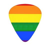 Púas de guitarra acústica con bandera de arco iris - Púa de guitarra premium para bajo y guitarra eléctrica