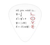 Púas de guitarra All You Need Is Love Math para bajo, paquete de 12