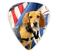 Púas de guitarra American Flag Rescue Dog 12 piezas Púas de ukelele que incluyen 0,46 mm 0,71 mm 0,96 mm