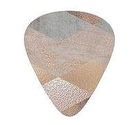 Púas de guitarra, Argyle de mármol de oro rosa y cobre para guitarra acústica, guitarra eléctrica, bajo, ukelele de tres tamaños (paquete de 12)