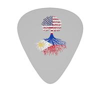 Púas de guitarra, bajo y guitarra con raíces filipinas americanas (12 unidades)
