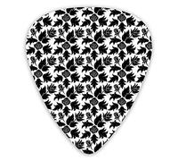 Púas de guitarra Black Vintage Roses 12 piezas de púas de ukelele que incluyen 0,46 mm 0,71 mm 0,96 mm