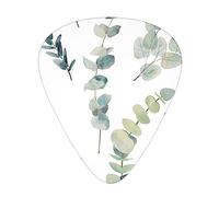 Púas de guitarra blanca natural verde ramita impresa paquete de 12 púas de guitarra para bajo acústico eléctrico Ukelele