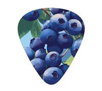 Púas de guitarra Blueberry, paquete de 12 con caja de almacenamiento, 3 grosores de 0,46/0,71/0,96 mm, púas ABS para guitarra, ukelele y bajo