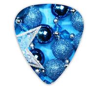 Púas de guitarra Bolas azules y estrellas blancas 12 piezas de púas de ukelele que incluyen 0,46 mm 0,71 mm 0,96 mm