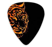 Púas de guitarra Bright Red Tiger Head Púas de guitarra premium 12 piezas Púas de ukelele que incluyen 0,46 mm 0,71 mm 0,96 mm