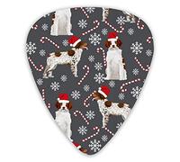 Púas de guitarra Brittany Spaniel Púas de bajo premium para guitarra eléctrica y bajo con tres tamaños (paquete de 12)