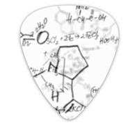 Púas de guitarra Bucle de ecuación de química con canal alfa 12 piezas Púas de ukelele que incluyen 0,46 mm 0,71 mm 0,96 mm