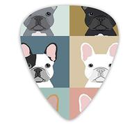 Púas de guitarra Bulldog francés Perro Púas de guitarra bonitas 12 piezas Púas de ukelele que incluyen 0,46 mm 0,71 mm 0,96 mm