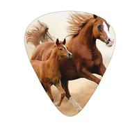 Púas de guitarra, caballos cachorros dos carreras para guitarra acústica, guitarra eléctrica, bajo, ukelele de tres tamaños (paquete de 12)