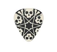 Púas de guitarra, calaveras, huesos, misterio oscuro, púa de guitarra negra, para bajo, guitarra acústica, regalo de 12 unidades con caja