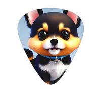 Púas de guitarra Card Love Fancy Puppy hechas de material ABS, adecuadas para guitarras acústicas, guitarras eléctricas, etc.