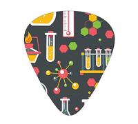 Púas de guitarra, ciencia química para guitarra acústica, guitarra eléctrica, bajo, ukelele de tres tamaños (paquete de 12)
