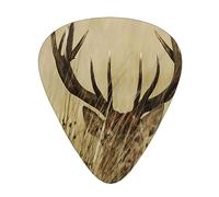 Púas de guitarra, ciervo de cola blanca en el desierto para guitarra acústica, guitarra eléctrica, bajo, ukelele de tres tamaños (paquete de 12)