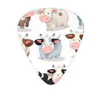 Púas de guitarra Colección de vacas Impresión Ukelele Bajo Guitarras acústicas eléctricas Delgadas Medianas Pesadas Paquete de 12 (0,46/0,71/0,96 mm)