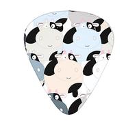 Púas de guitarra Colección de vacas Ukelele impreso Bajo Guitarras acústicas eléctricas Delgadas Medianas Pesadas Paquete de 12 (0,46/0,71/0,96 mm)