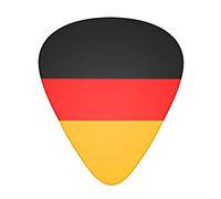 Púas de guitarra con bandera de Alemania, triángulo clásico, bajo, acústica y eléctrica, para guitarristas, 12 piezas