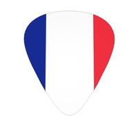 Púas de guitarra con bandera francesa en tamaños finos, medianos y gruesos, juego de 12 piezas, adecuadas para guitarra eléctrica y varios instrumentos