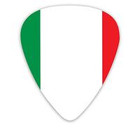 Púas de guitarra con bandera italiana, púas de bajo premium para guitarra eléctrica y bajo con tres tamaños (paquete de 12)