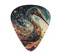 Púas de guitarra con cabeza de grúa fluida en tamaños finos, medianos y gruesos, juego de 12 piezas, adecuadas para guitarra eléctrica y varios instrumentos