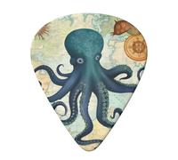 Púas de guitarra con diseño de animales marinos del mundo oceánico (6 unidades, con soporte), púas para bajo acústico de 0,96 mm