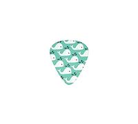 Púas de guitarra con diseño de ballena vintage, púas de bajo premium para guitarra eléctrica y bajo con tres tamaños (paquete de 12)
