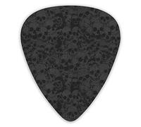 Púas de guitarra con diseño de calaveras, púas de bajo premium para guitarra eléctrica y bajo con tres tamaños (paquete de 12)