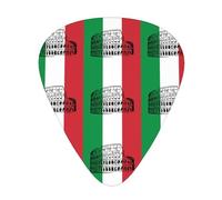 Púas de guitarra con diseño de la banda sonora romana de la bandera italiana, púas para bajo y guitarra (12 unidades)