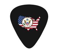 Púas de guitarra con diseño de la bandera de Estados Unidos, paquete de 12 púas para bajo