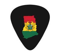 Púas de guitarra con diseño de la bandera de Ghana, paquete de 12